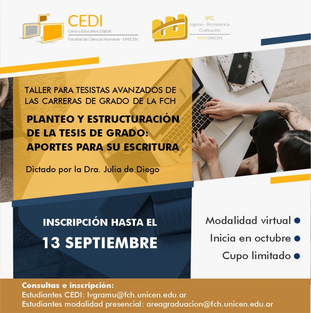 Taller “Planteo y estructuración de la tesis de grado: aportes para su escritura”